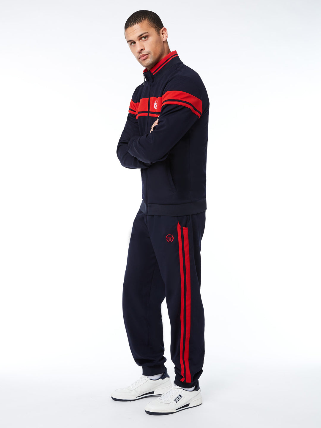 Sergio Tachini Tennis Young Line Track Jacket and Pants White-Navy - New York Man Suits