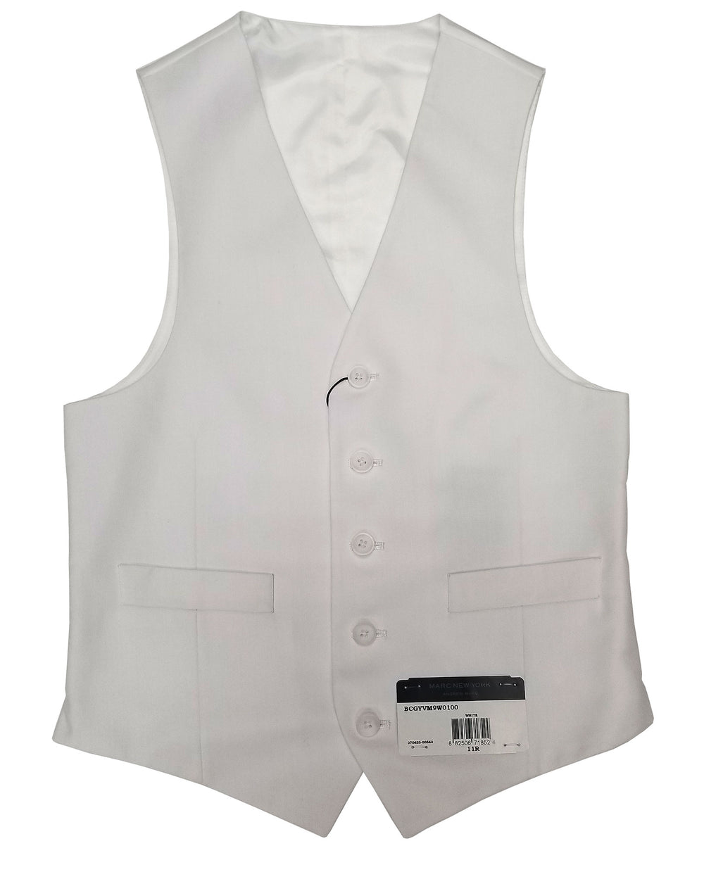 Boys White Communion Vest - 5 Button - Marc New York - VM9W0000 - New York Man Suits