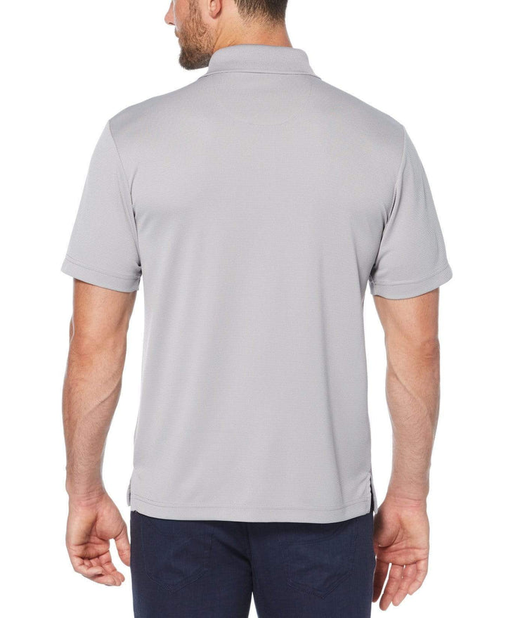 Cubavera Mens 3 Button Polo Mesh Short Sleeve Shirt - CDSK0166-Sleet - New York Man Suits