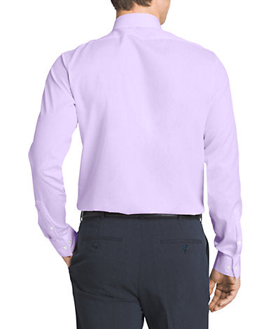 Calvin Klein Men`s  Lilac Slim Fit Non-Iron Herringbone Point Collar Dress Shirt-