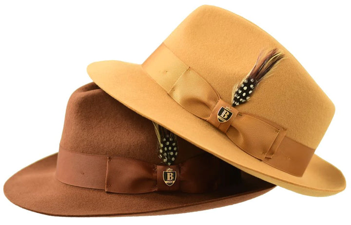 Bruno Capello Fabio Collection Fedora Hat-Brown