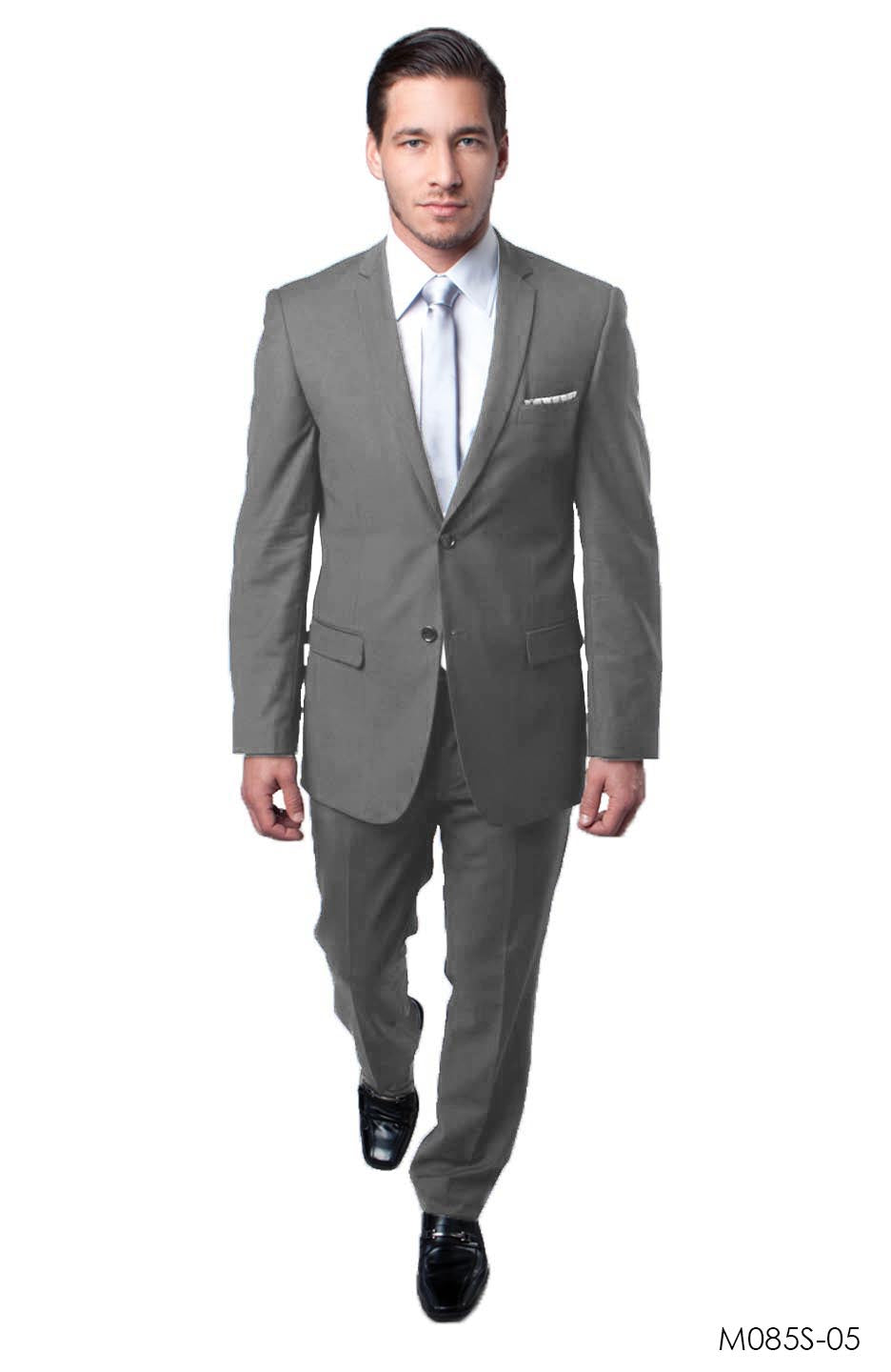 Lt Grey  Slim Fit 2-PC Suits
