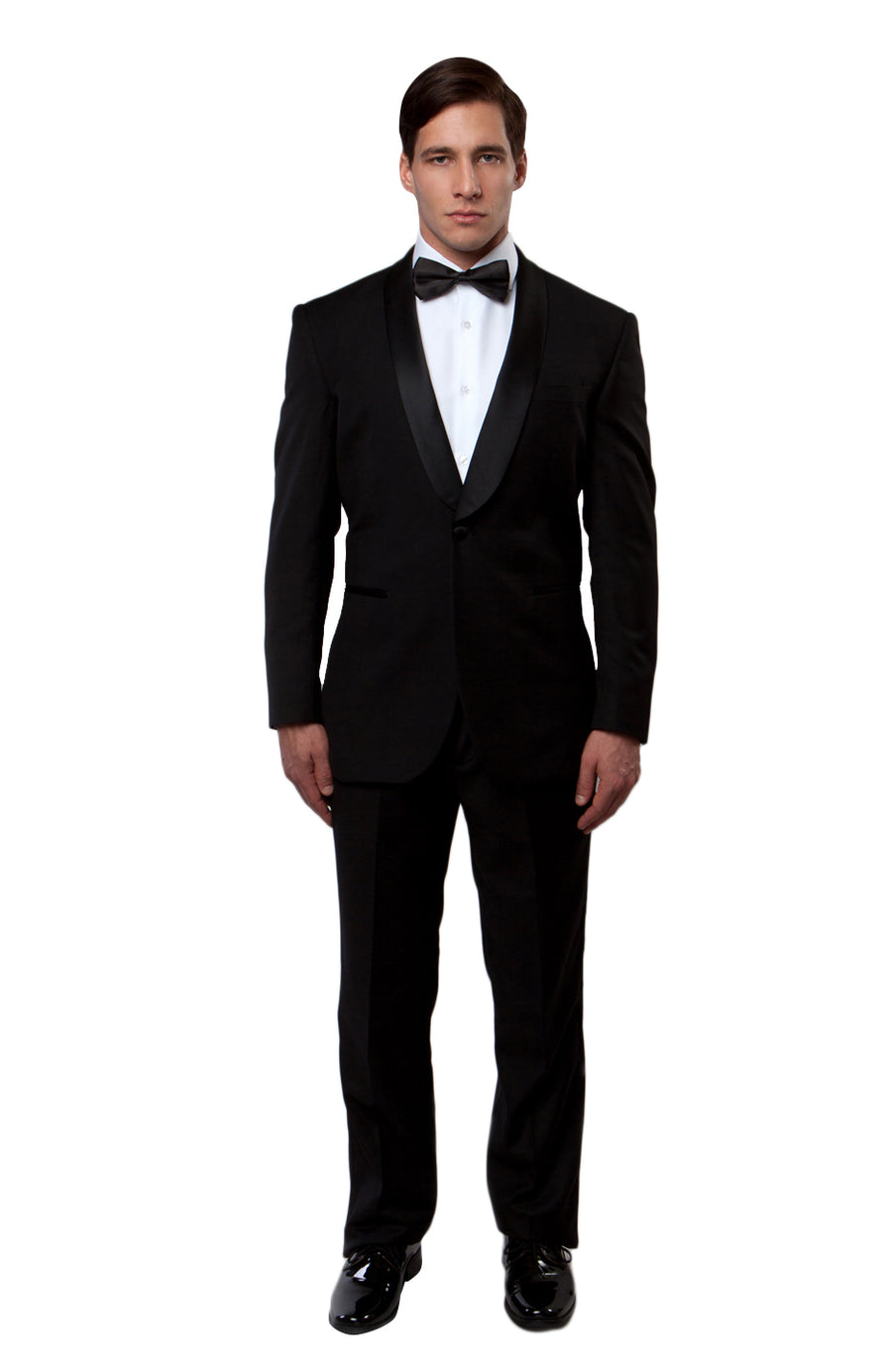 Satin Peak Lapel Tuxedo Solid Slim Fit Prom Tuxedos For Men - New York Man Suits