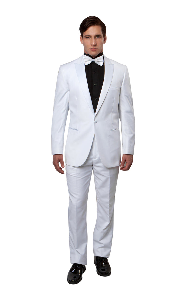 Peak Lapel Tuxedo Solid Slim Fit Prom Tuxedos For Men - New York Man Suits
