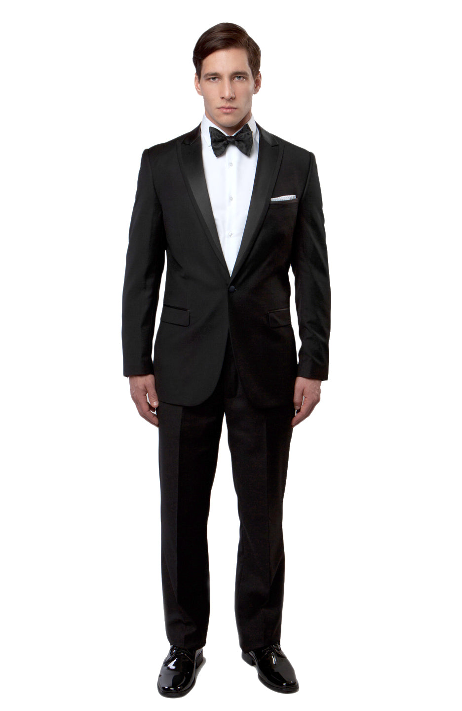 Satin Peak Lapel With Trim Tuxedo Solid Slim Fit Prom Tuxedos For Men - New York Man Suits