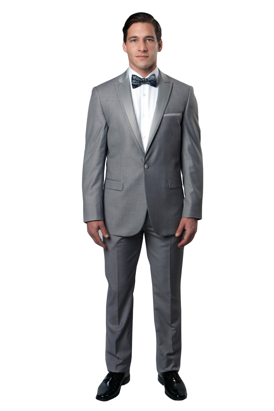 Satin Peak Lapel With Trim Tuxedo Solid Slim Fit Prom Tuxedos For Men - New York Man Suits