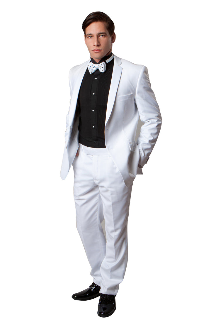 Solid Notch Lapel Tuxedo Solid Slim Fit Prom Tuxedos For Men - New York Man Suits