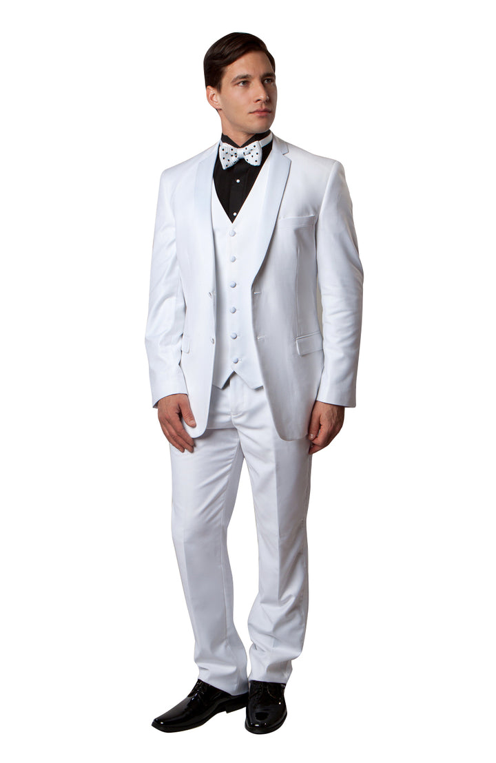 Solid Notch Lapel Tuxedo Solid Slim Fit Prom Tuxedos For Men - New York Man Suits