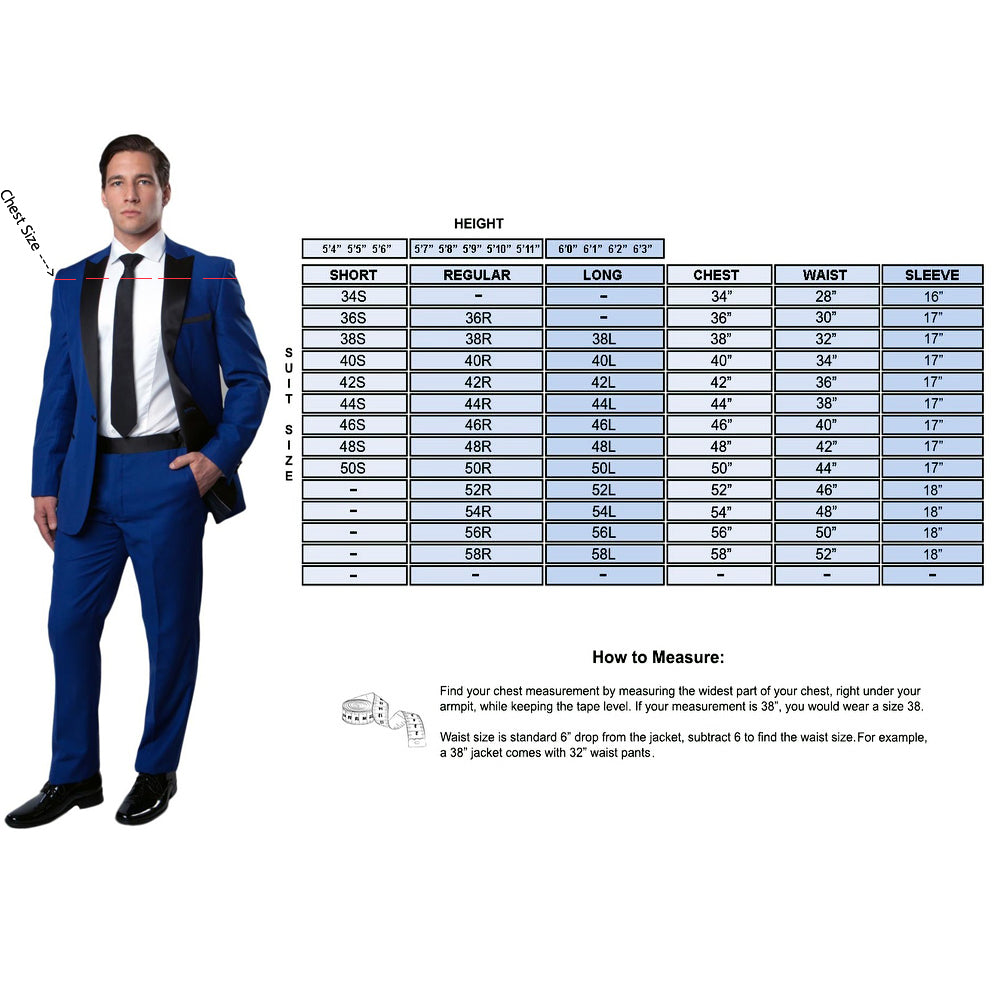 Solid Notch Lapel Tuxedo Solid Slim Fit Prom Tuxedos For Men - New York Man Suits