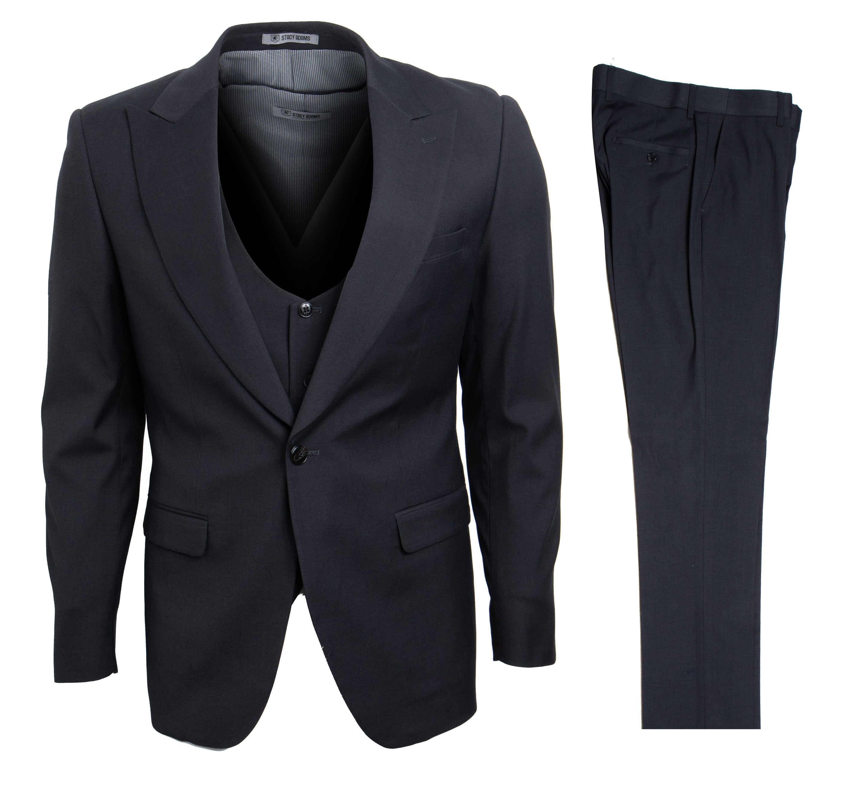 Charcoal Stacy Adams Mens Suit New York Man Suits