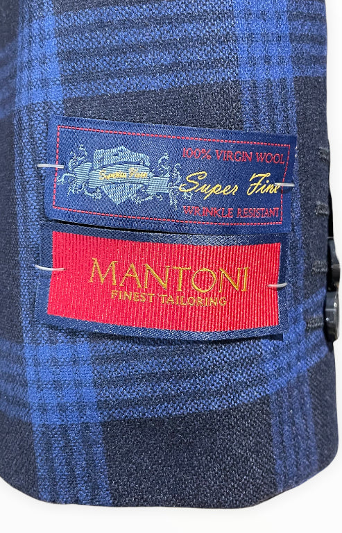 Mantoni 2 Button Super Fine Wool Window Pane Sport Jacket - New York Man Suits
