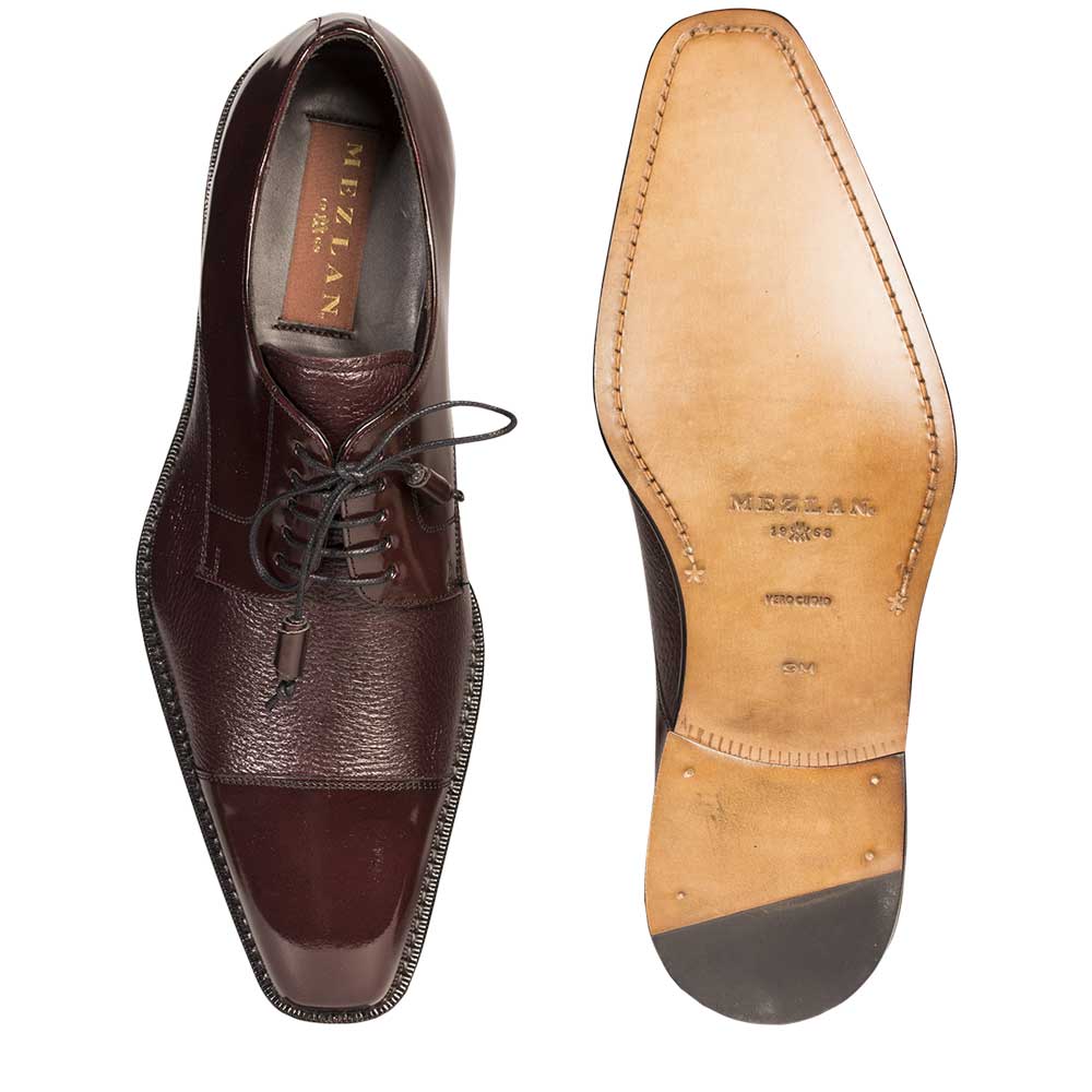 Soka By Mezlan Men's Shoes Burgundy Classic Cap Toe Dress Lace-Up - New York Man Suits