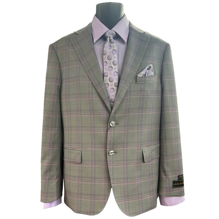 Tiglio Italian Wool Modern Fit Sport Jacket - Grey WP - jacket | New York Man Suits