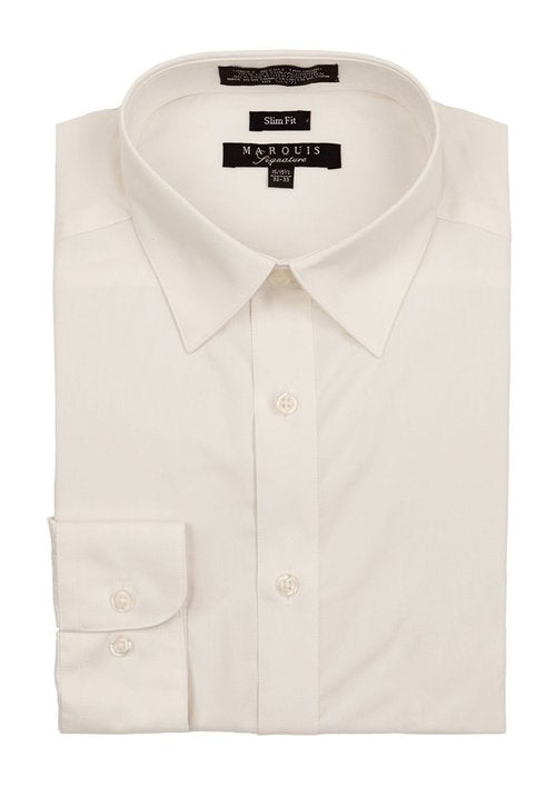 Marquis Signature Slim Fit Dress Shirt - Ecru - shirt | New York Man Suits