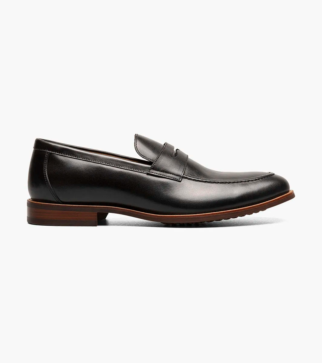 Florsheim Mens Rucci Suede Penny Loafer Shoe-Black - shoes - view 2 | New York Man Suits
