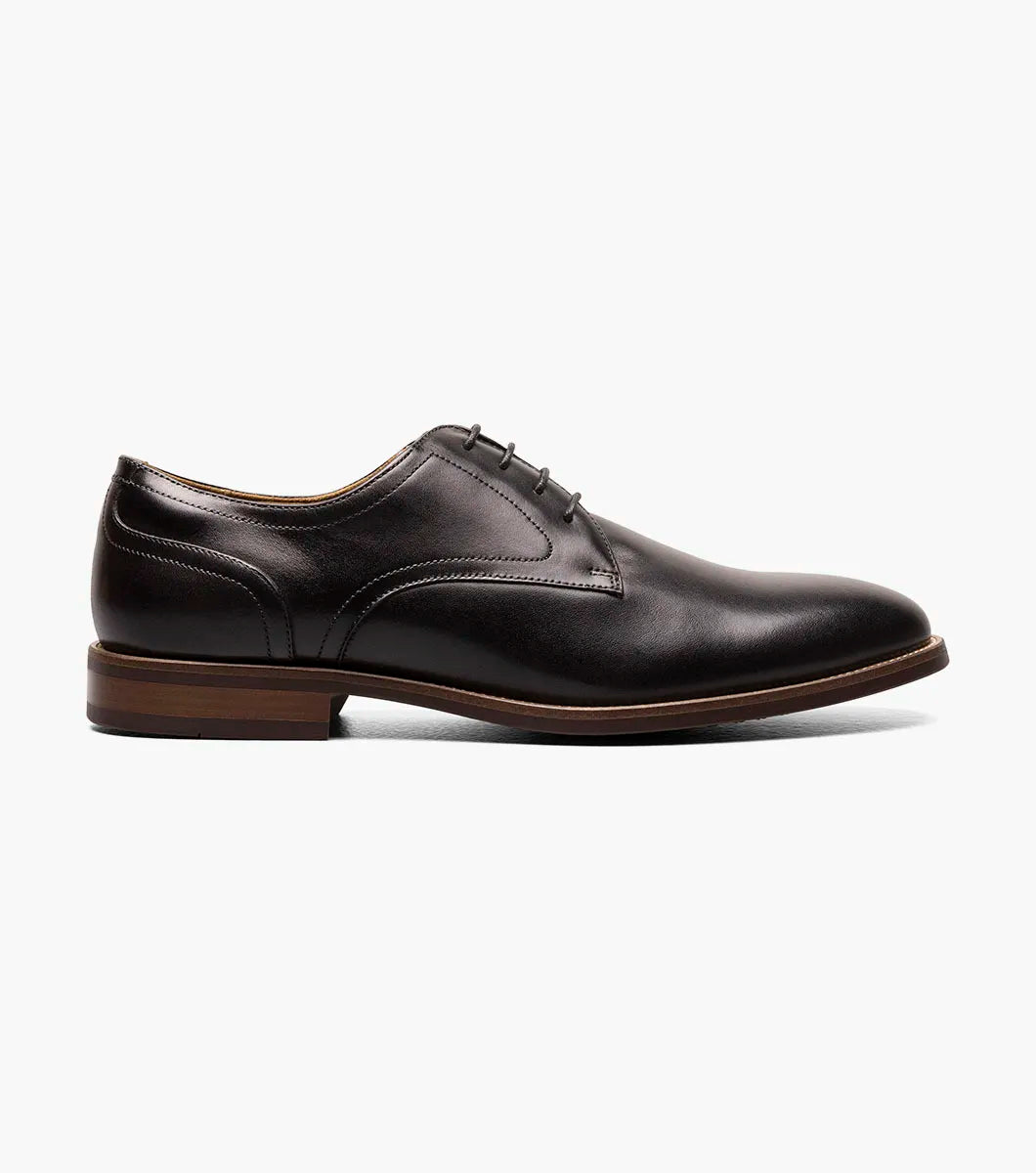 Florsheim Men Rucci Plain Toe Oxford Shoes-Black
