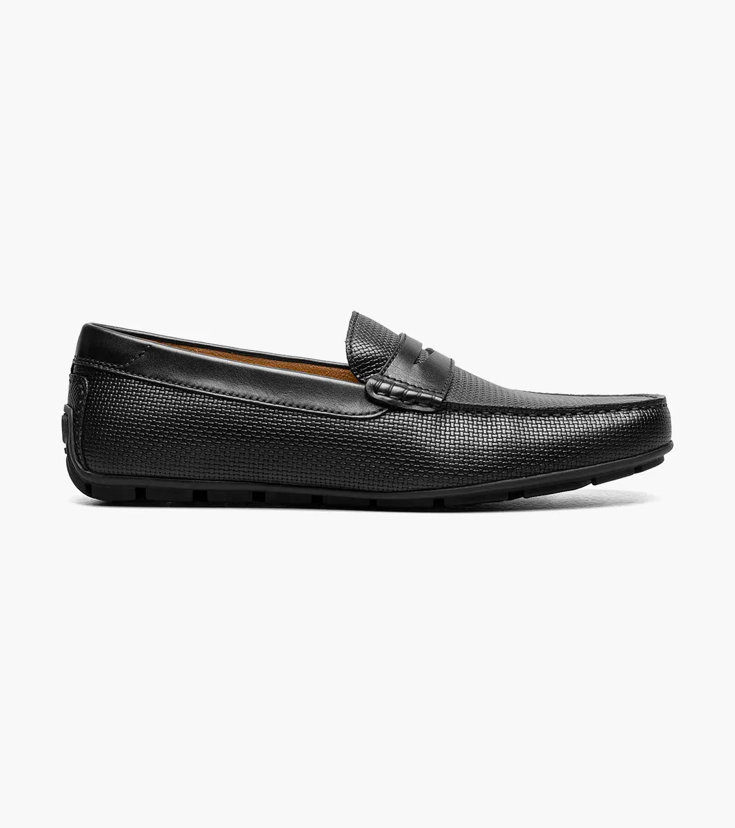 Florsheim Mens Mock Toe Penny Driver Shoe-Black - shoes - view 2 | New York Man Suits