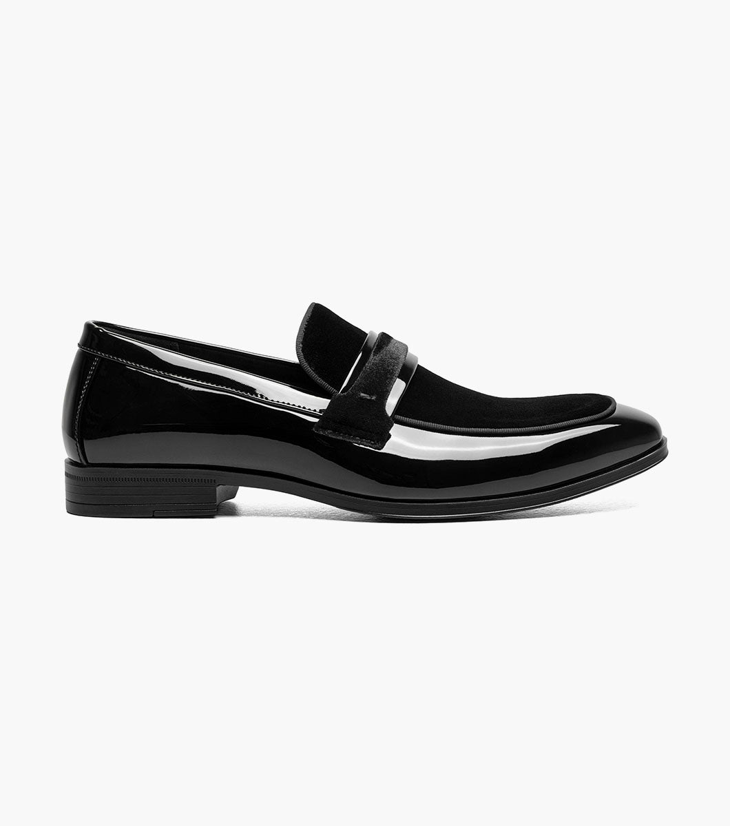 Stacy Adams Spratley Black Slip-On - side view