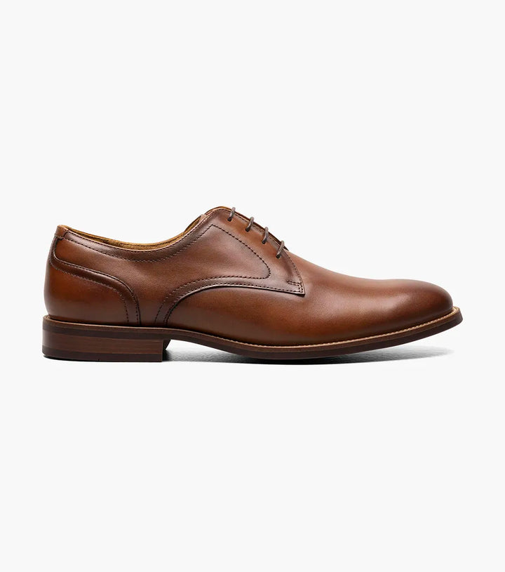Florsheim Men Rucci Plain Toe Oxford Shoes-Cognac