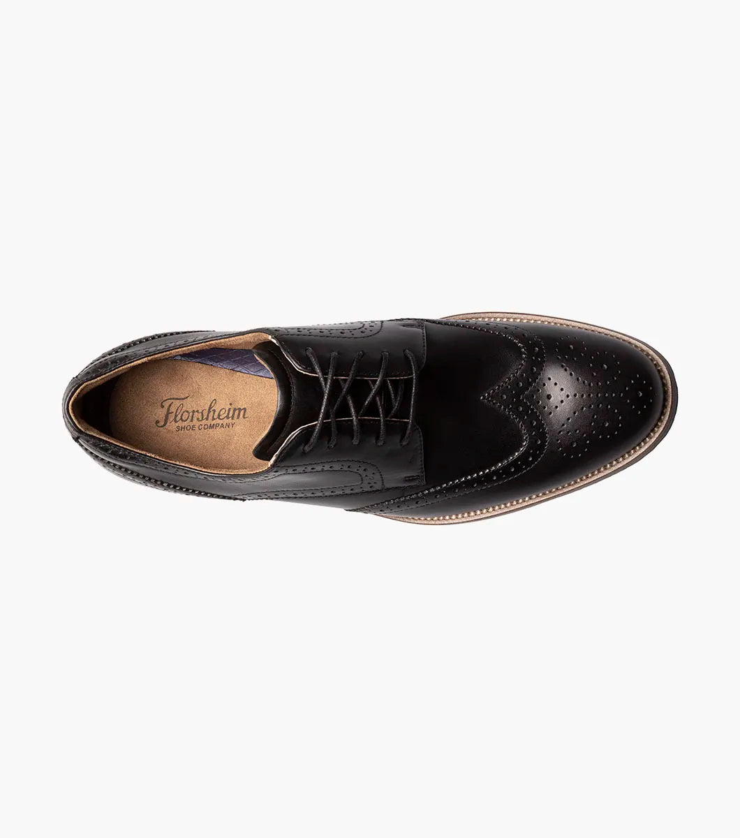 Florsheim Men Rucci Wingtip Oxford Cognac Shoes-Black - shoes - view 2 | New York Man Suits