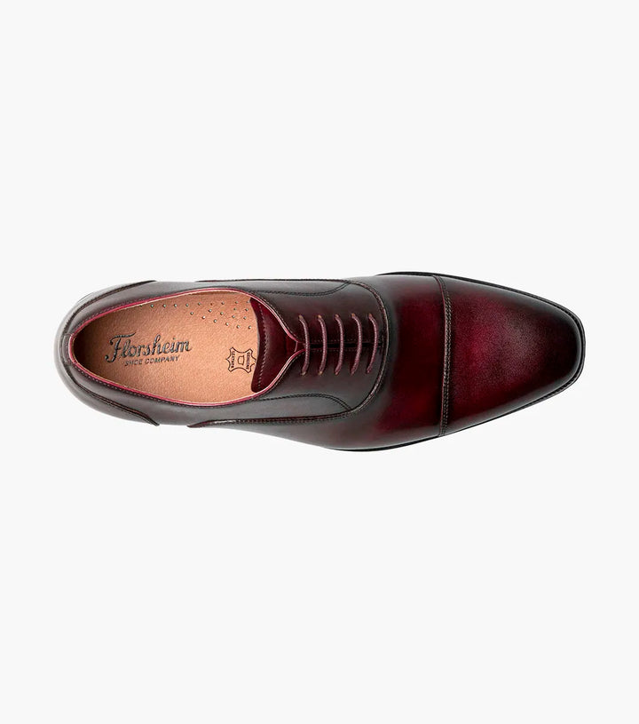 Florsheim Men Sorrento Captoe Shoe-Burgundy