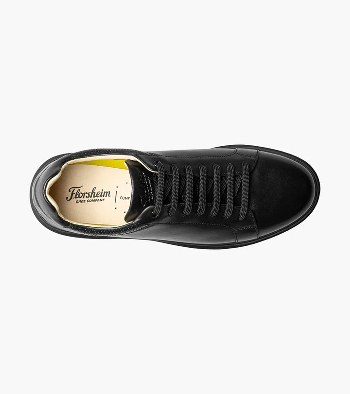 Florsheim Mens Social Lace to Toe Sneaker Shoe-Black