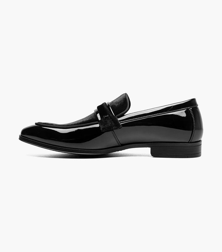 Stacy Adams Spratley Black Slip-On - top view