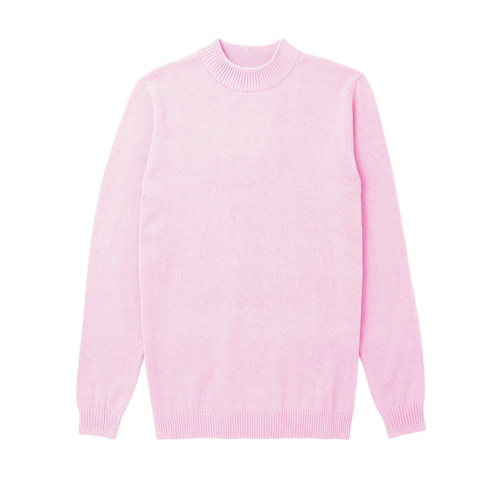 Long Sleeve Mock Neck Sweater by Lorenzo Franco - Pink - sweater | New York Man Suits