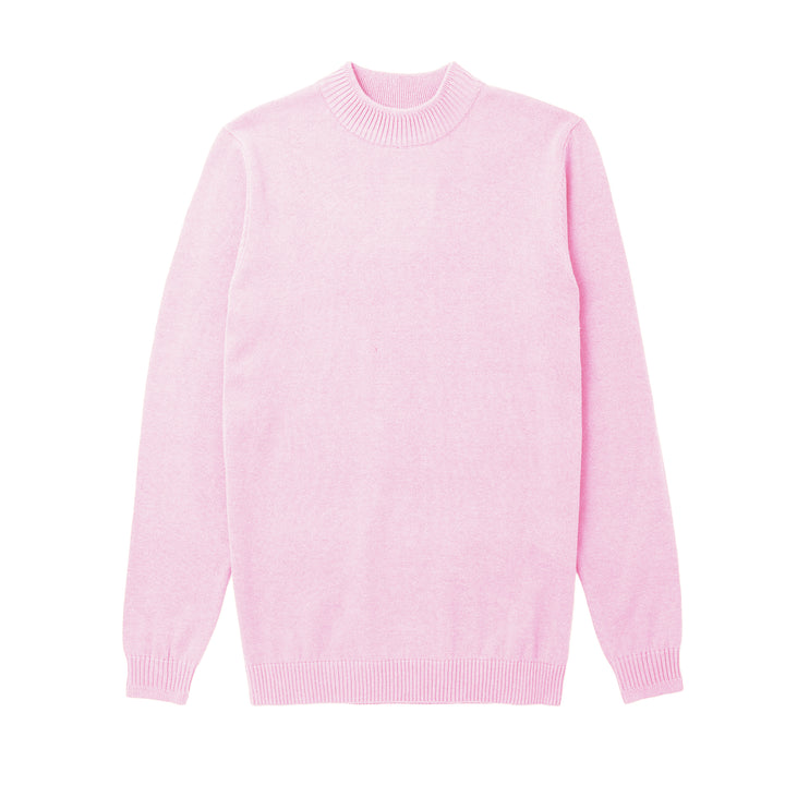 Long Sleeve Mock Neck Sweater by Lorenzo Franco - Pink