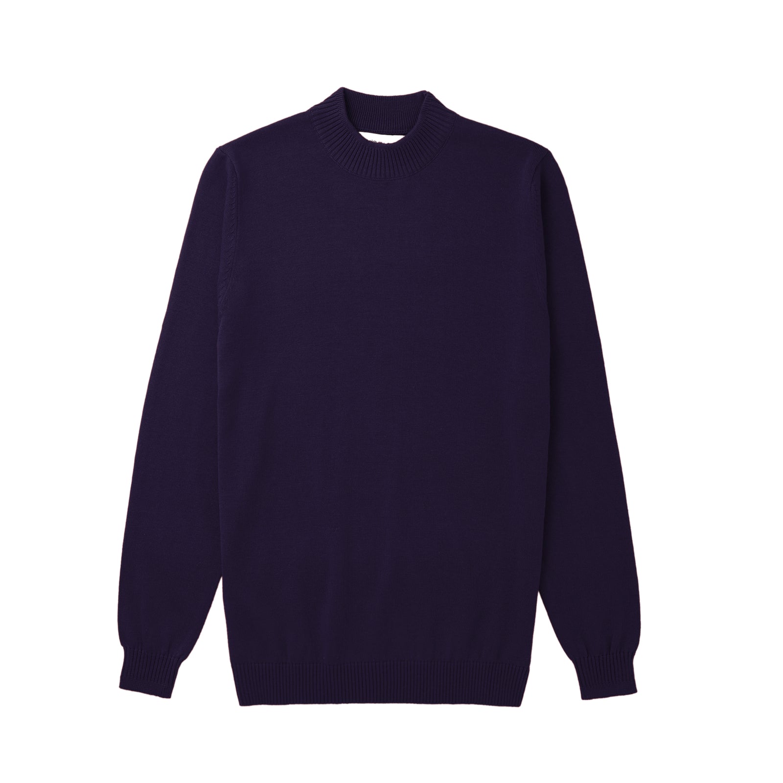 Long Sleeve Mock Neck Sweater by Lorenzo Franco - Purple - sweater in Eggplant | New York Man Suits