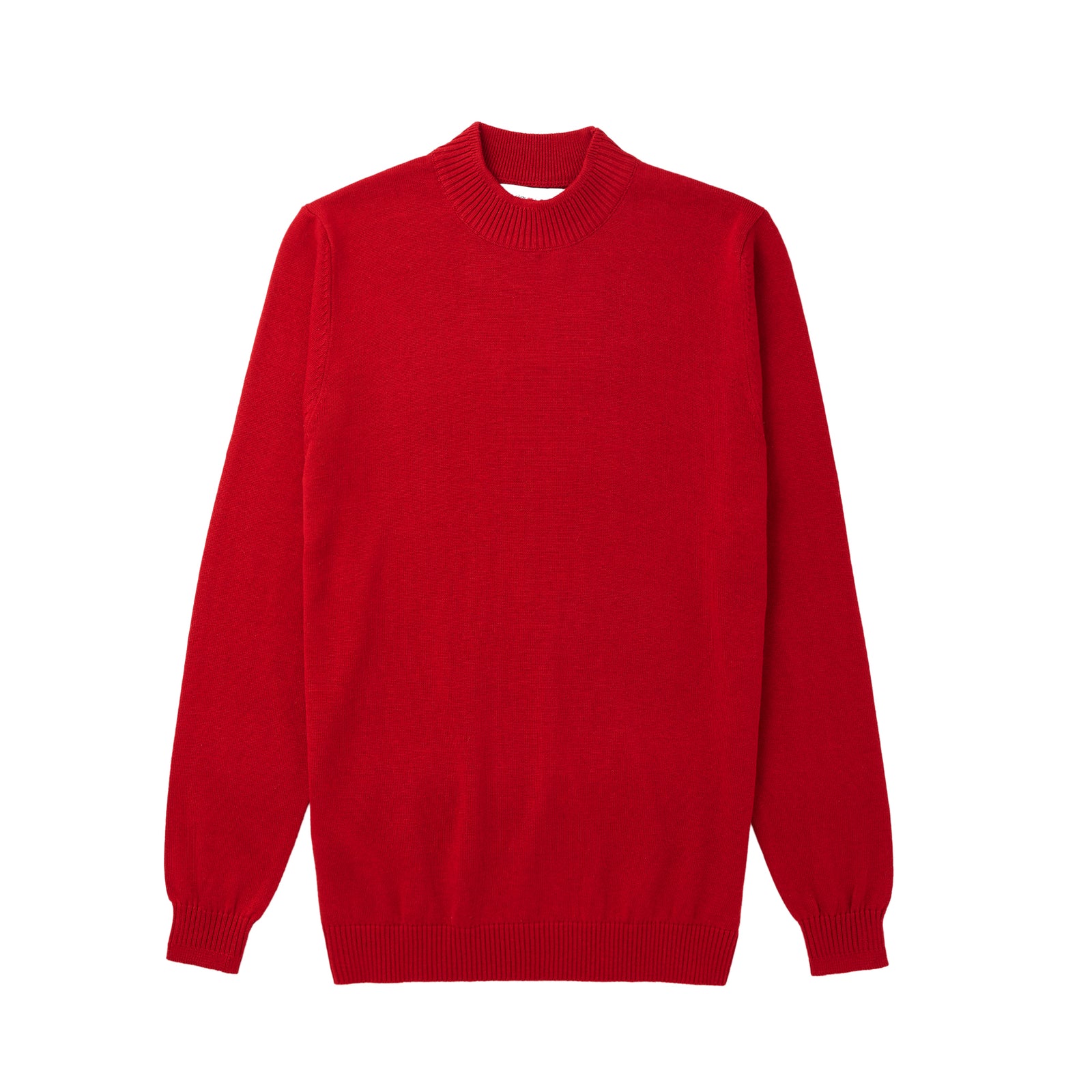 Long Sleeve Mock Neck Sweater by Lorenzo Franco - Red - sweater | New York Man Suits