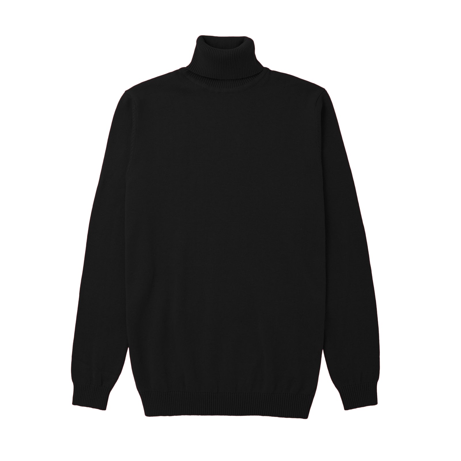 Long Sleeve Turtle Neck Sweater by Lorenzo Franco - Black - sweater | New York Man Suits