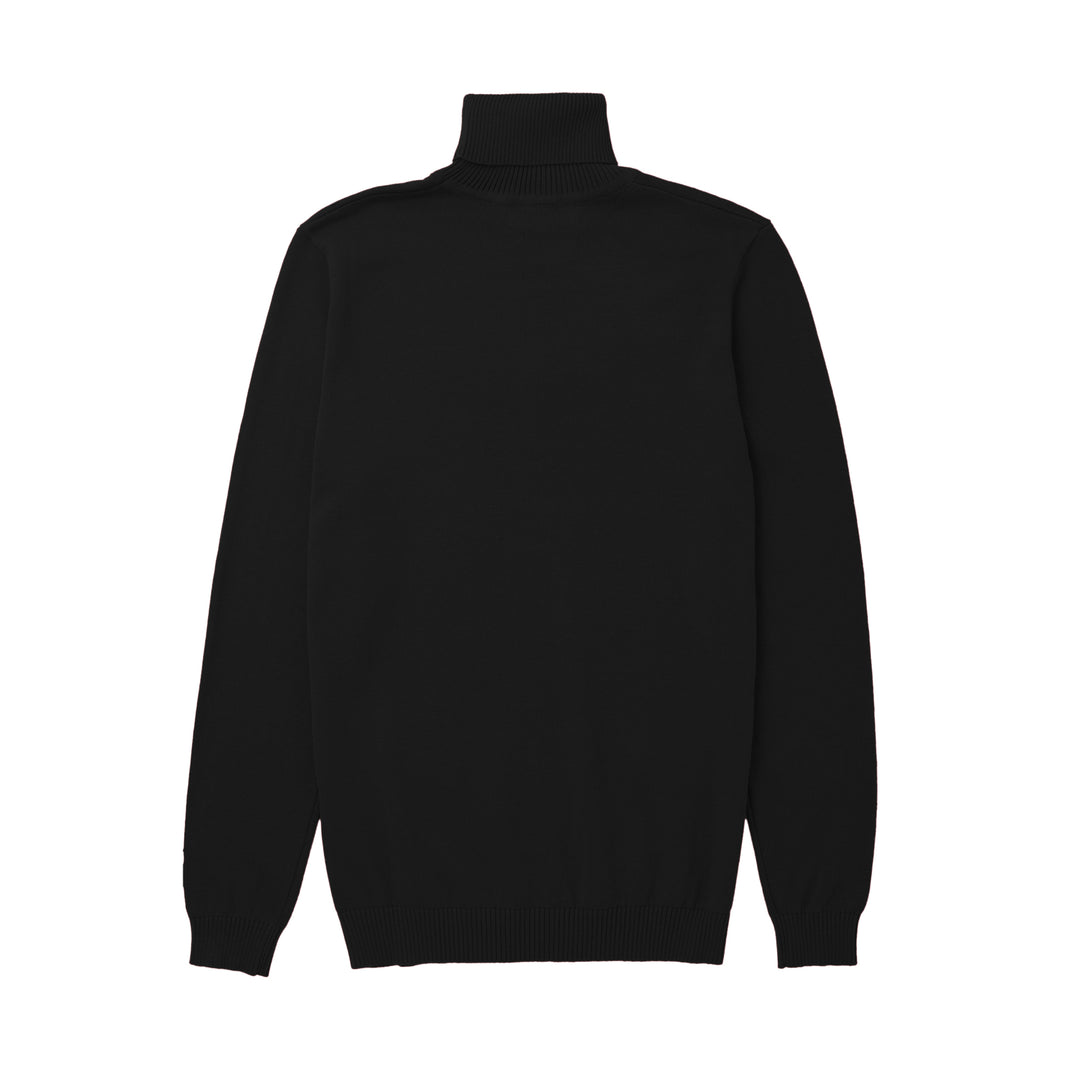 Long Sleeve Turtle Neck Sweater by Lorenzo Franco - Black