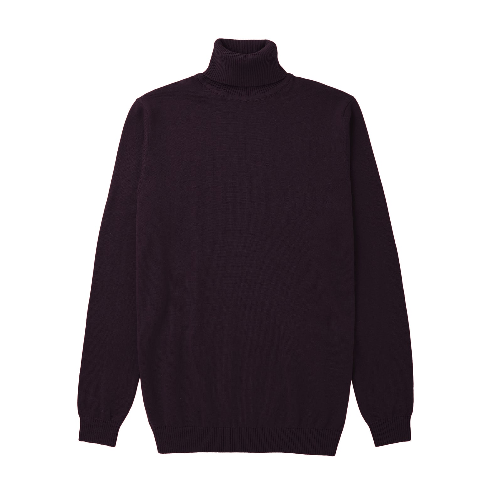 Long Sleeve Turtle Neck Sweater by Lorenzo Franco - Eggplant - sweater | New York Man Suits