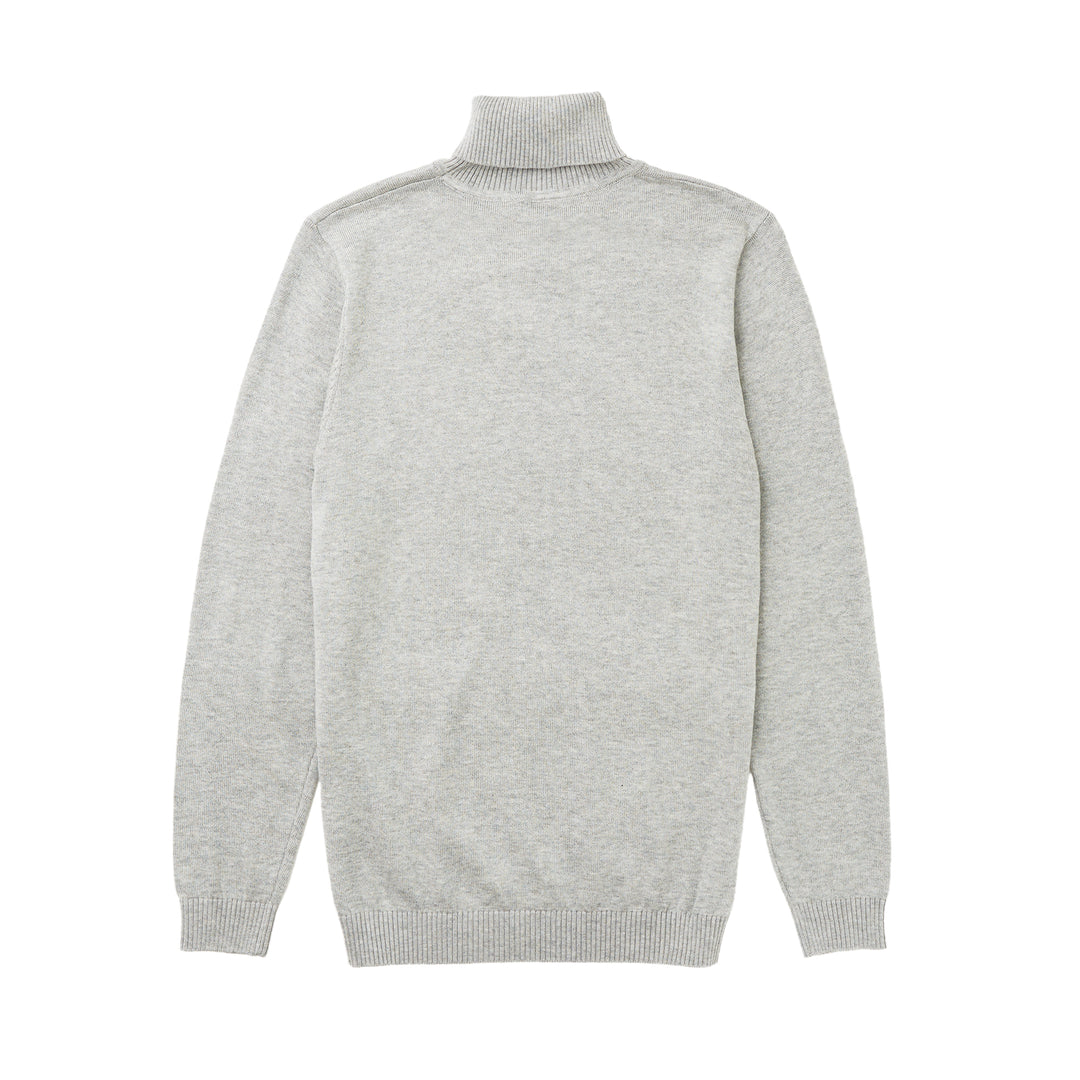 Long Sleeve Turtle Neck Sweater by Lorenzo Franco - Light Grey