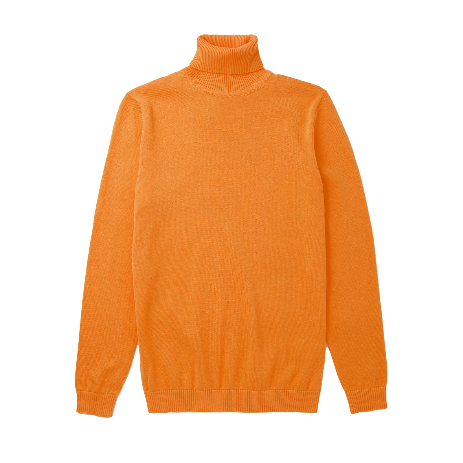 Long Sleeve Turtle Neck Sweater by Lorenzo Franco - Orange - sweater | New York Man Suits