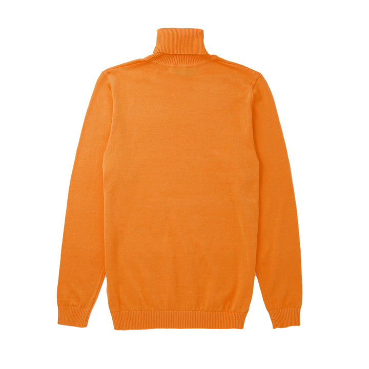 Long Sleeve Turtle Neck Sweater by Lorenzo Franco - Orange