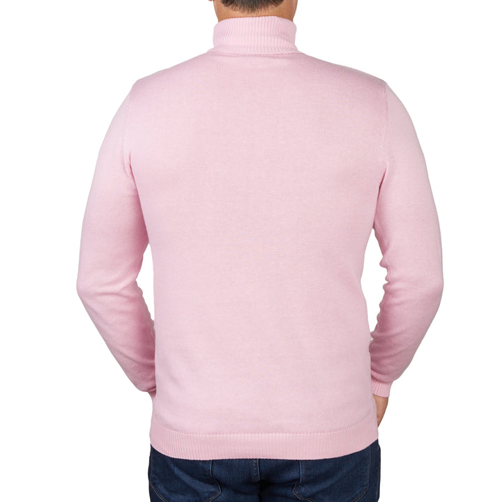 Long Sleeve Turtle Neck Sweater by Lorenzo Franco - Pink