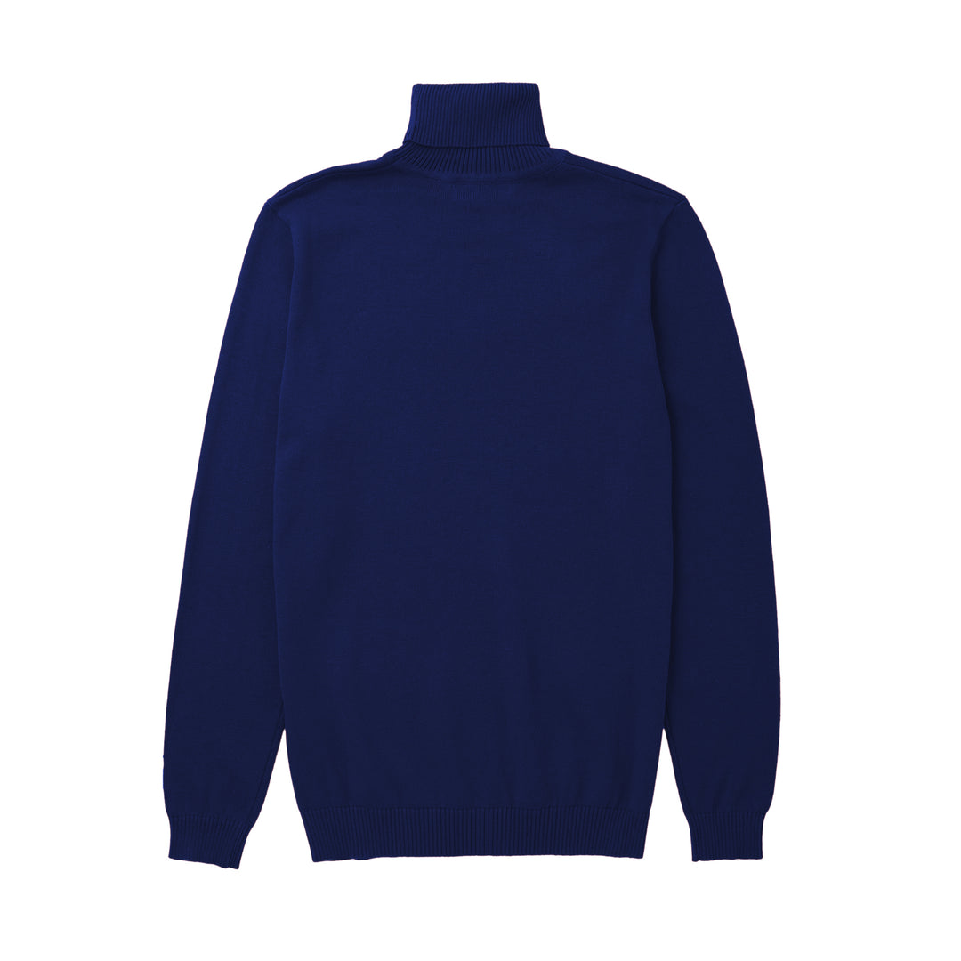 Long Sleeve Turtle Neck Sweater by Lorenzo Franco - Royal Blue