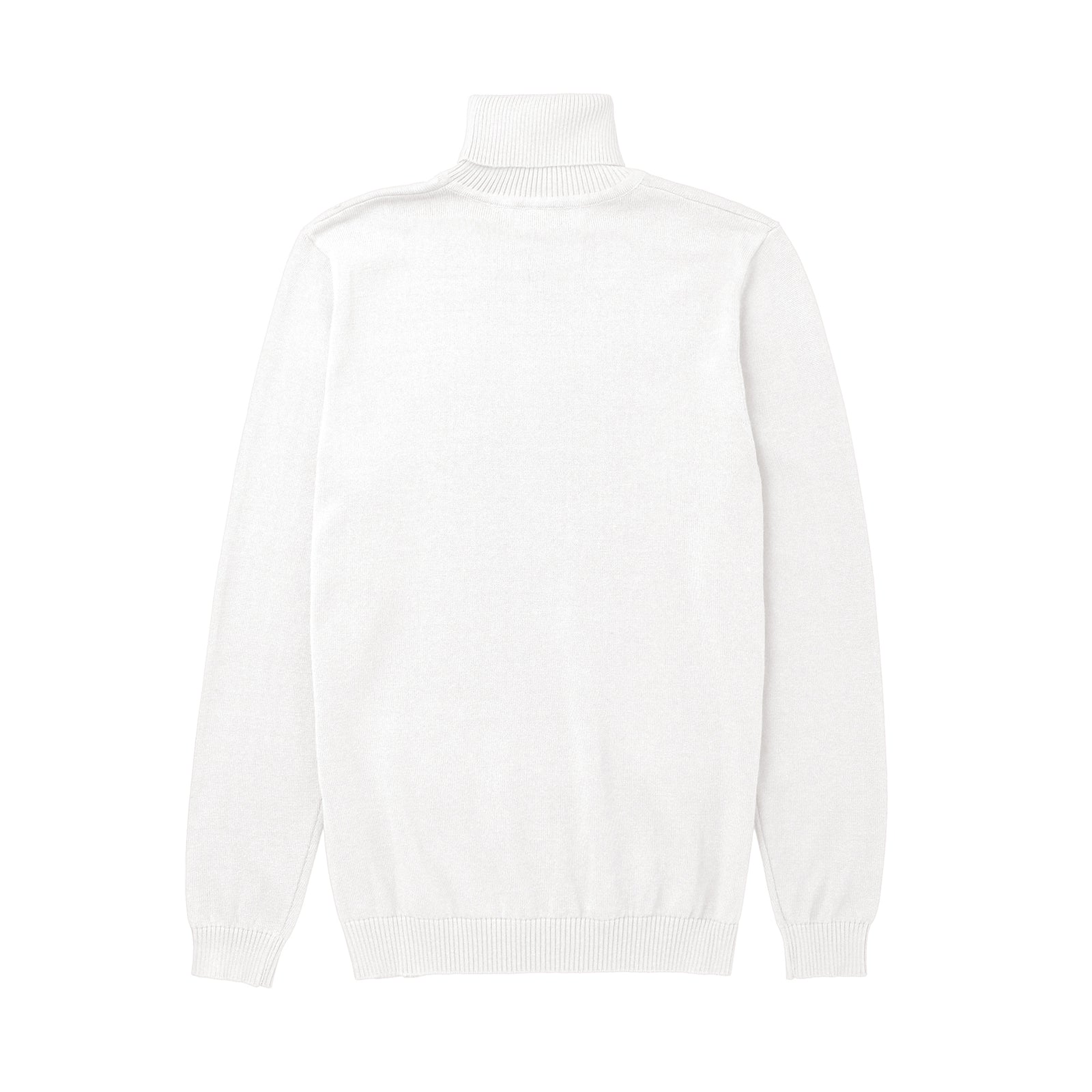 Long Sleeve Turtle Neck Sweater by Lorenzo Franco - White - sweater - view 2 | New York Man Suits