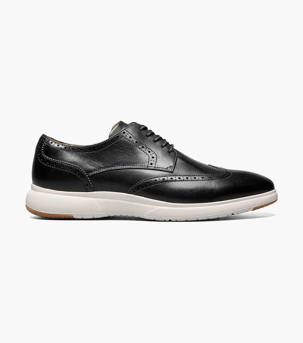Florsheim Dash Wingtip Oxford Sneaker Shoe - Black - shoes - view 2 | New York Man Suits