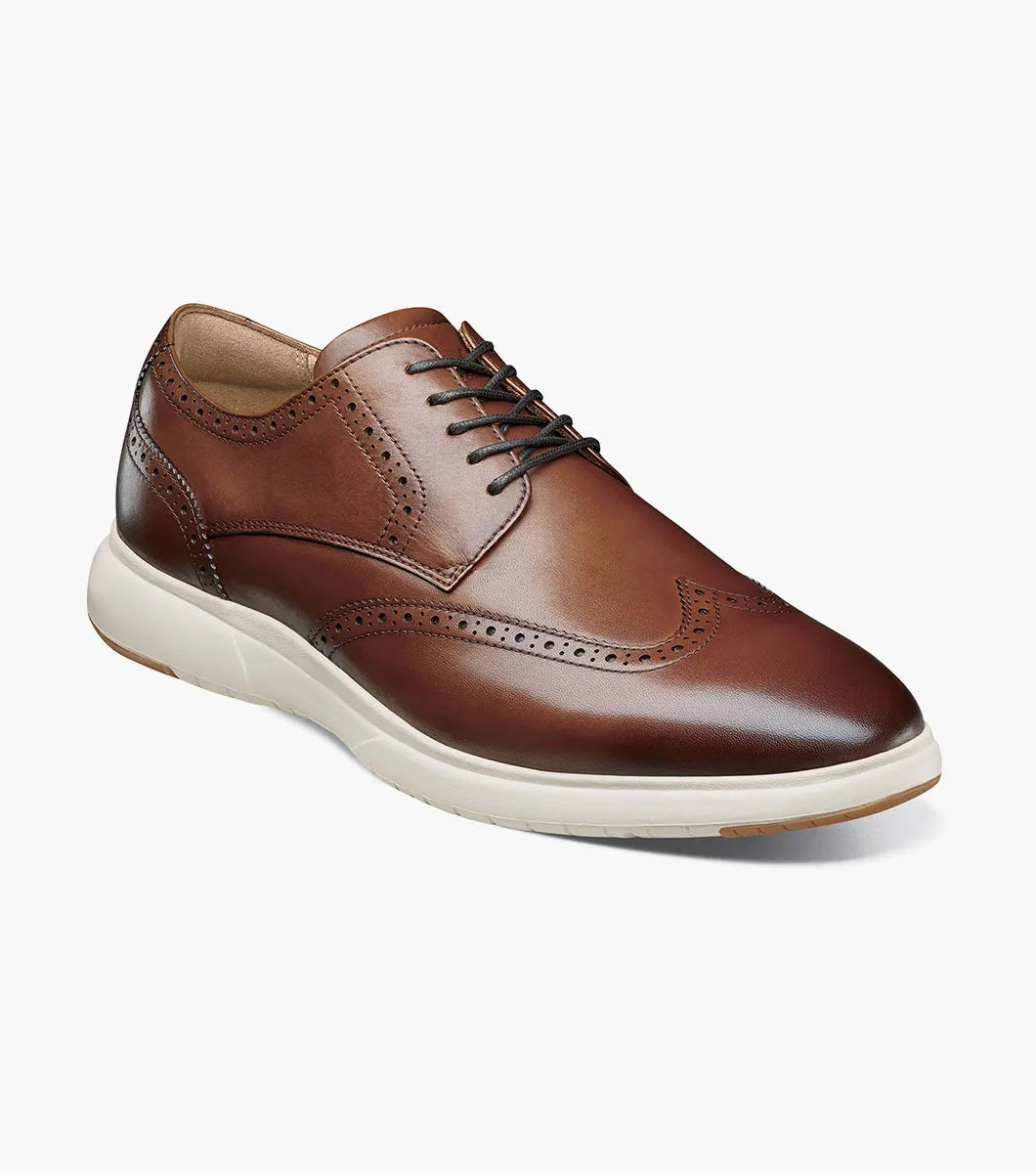 Florsheim Dash Wingtip Oxford Sneaker Shoe (Wide Width) - Cognac - shoes | New York Man Suits