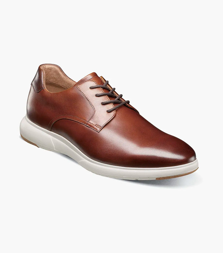 Florsheim Dash Plain Toe Oxford Sneaker Shoe (Wide Width) - Cognac