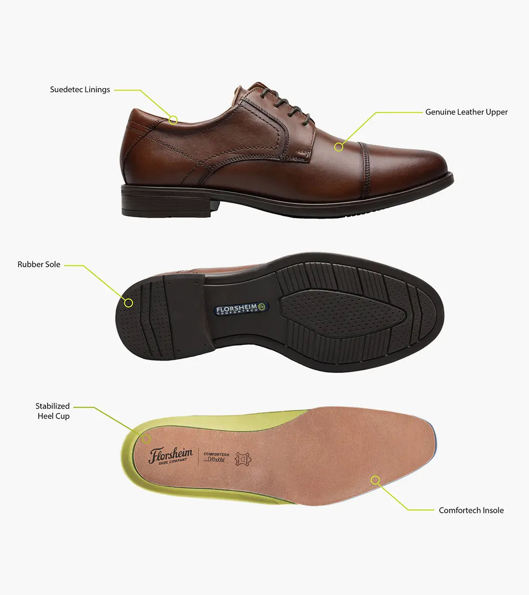 Florsheim Midtown Cap Toe Oxford - Cognac - shoes - view 2 | New York Man Suits