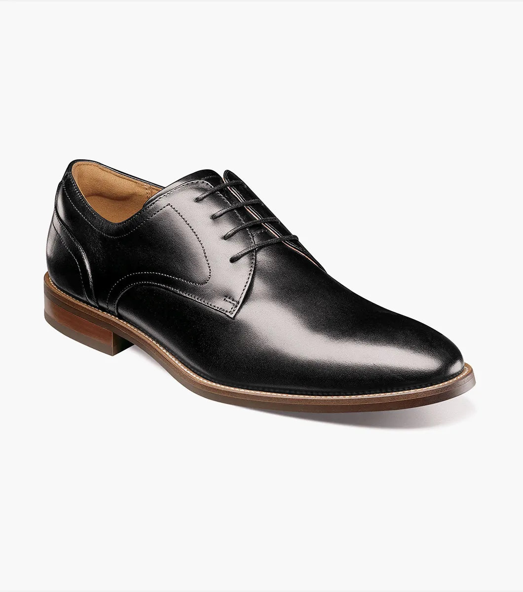 Florsheim Men Rucci Plain Toe Oxford Shoes-Black - shoes | New York Man Suits