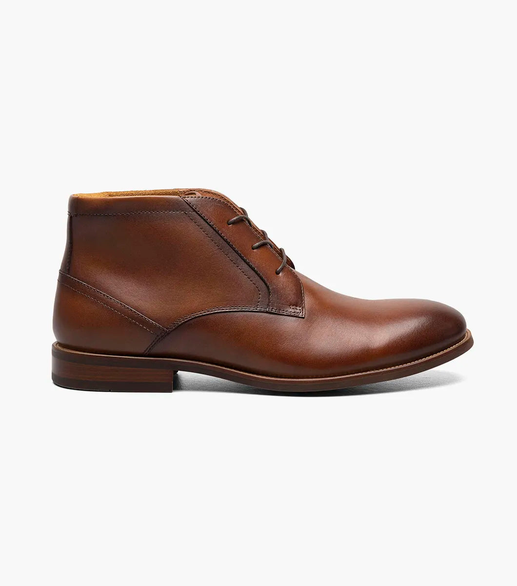 Florsheim "Rucci" Plain Toe Chukka Boot - Cognac - shoes - view 2 | New York Man Suits