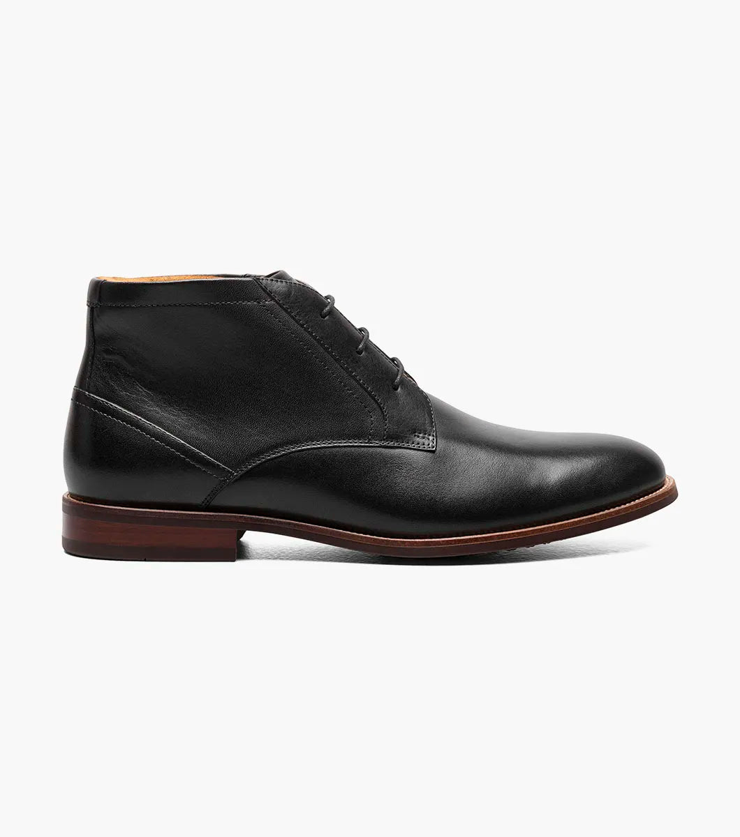 Florsheim "Rucci" Plain Toe Chukka Boot - Black - shoes - view 2 | New York Man Suits