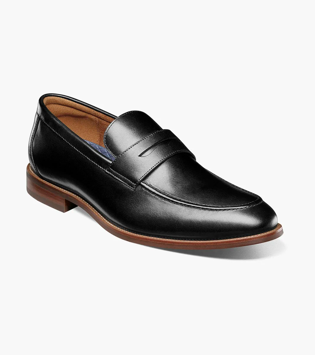 Florsheim Mens Rucci Suede Penny Loafer Shoe-Black - shoes | New York Man Suits