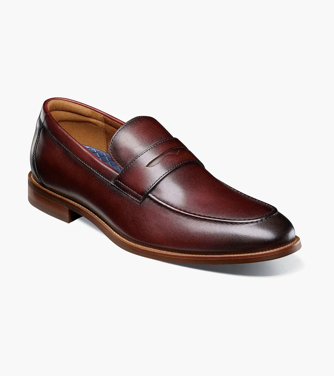 Florsheim Mens Rucci Penny Loafer Shoe-Burgundy - shoes | New York Man Suits