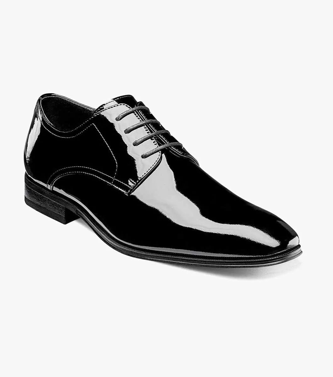 Florsheim Tux Plain Toe Oxford Shoe - Black Patent - shoes | New York Man Suits